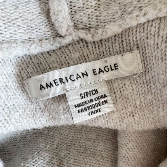 American Eagle Outfitters Slouchy Oversized Cowl Neck Neutral Cream Sweater S - Picture 5 of 6